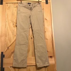 American Eagle Kick boot khakis